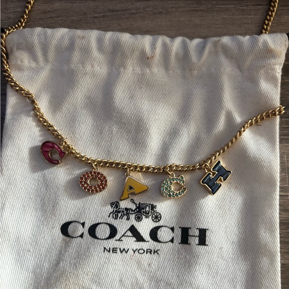 Coach Gold Necklace with Multicolor Charms - Picture 4 of 8